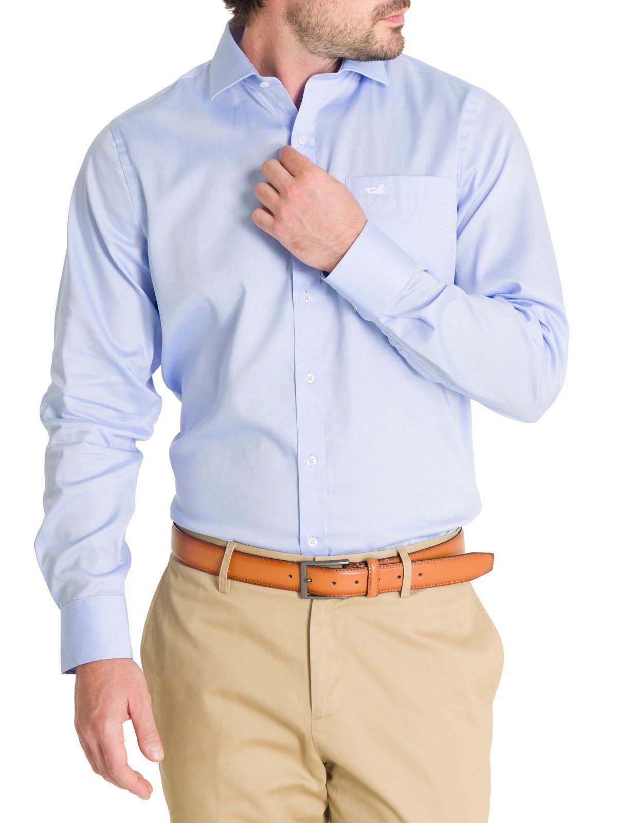 Camisa Cuello Italiano Hombre Easyitso Celeste-5