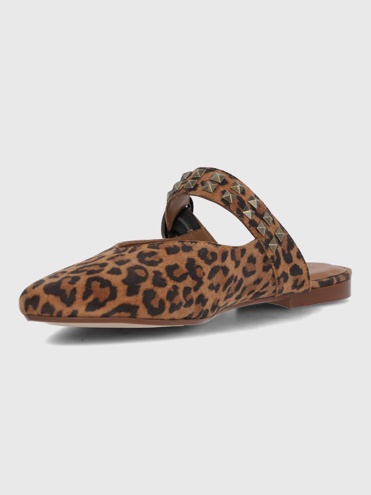 Ballerina Cuero Mujer Sinara Metalizada-5