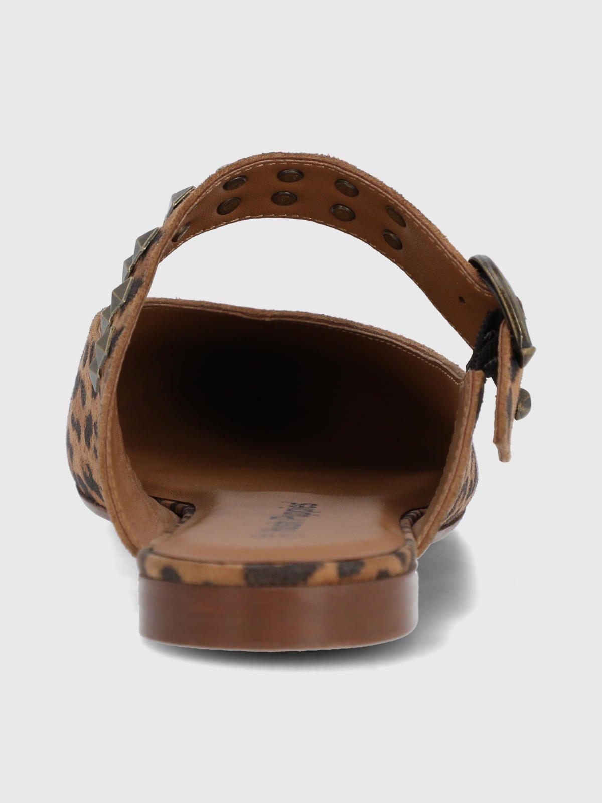 Ballerina Cuero Mujer Sinara Metalizada-6