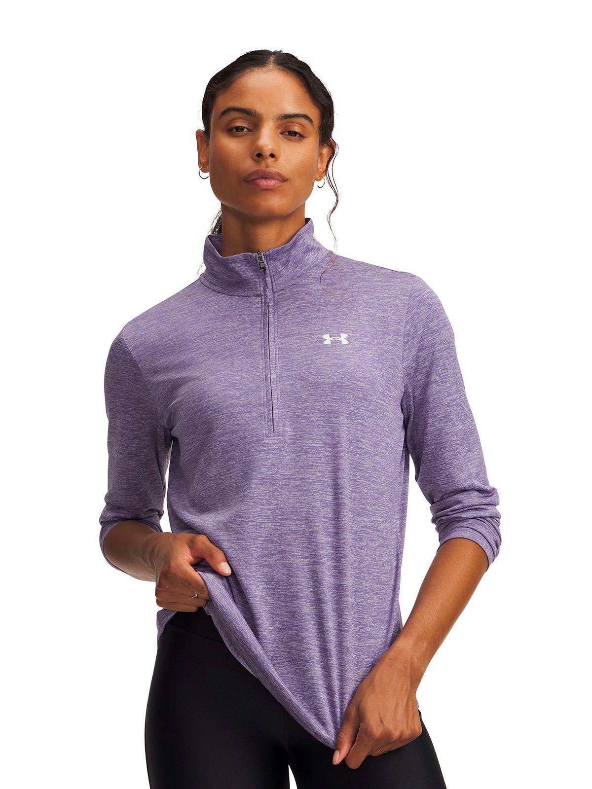 Poleron UA Tech Twist Morado Mujer-0
