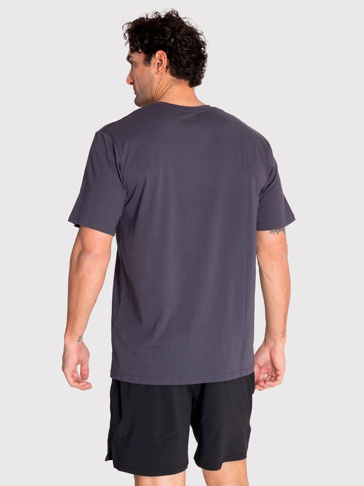 Polera deportiva Hombre Pocket TShirt Gris Oscuro-2