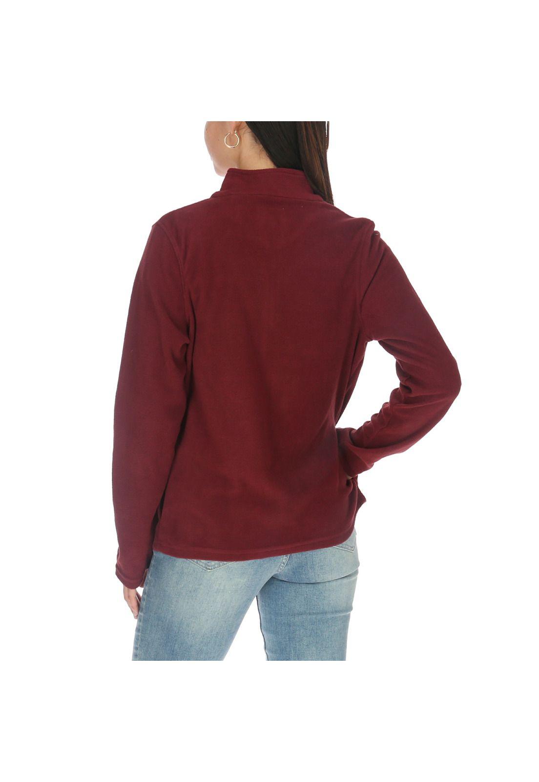 Polar Mujer Microfleece Jacket Burdeo-3