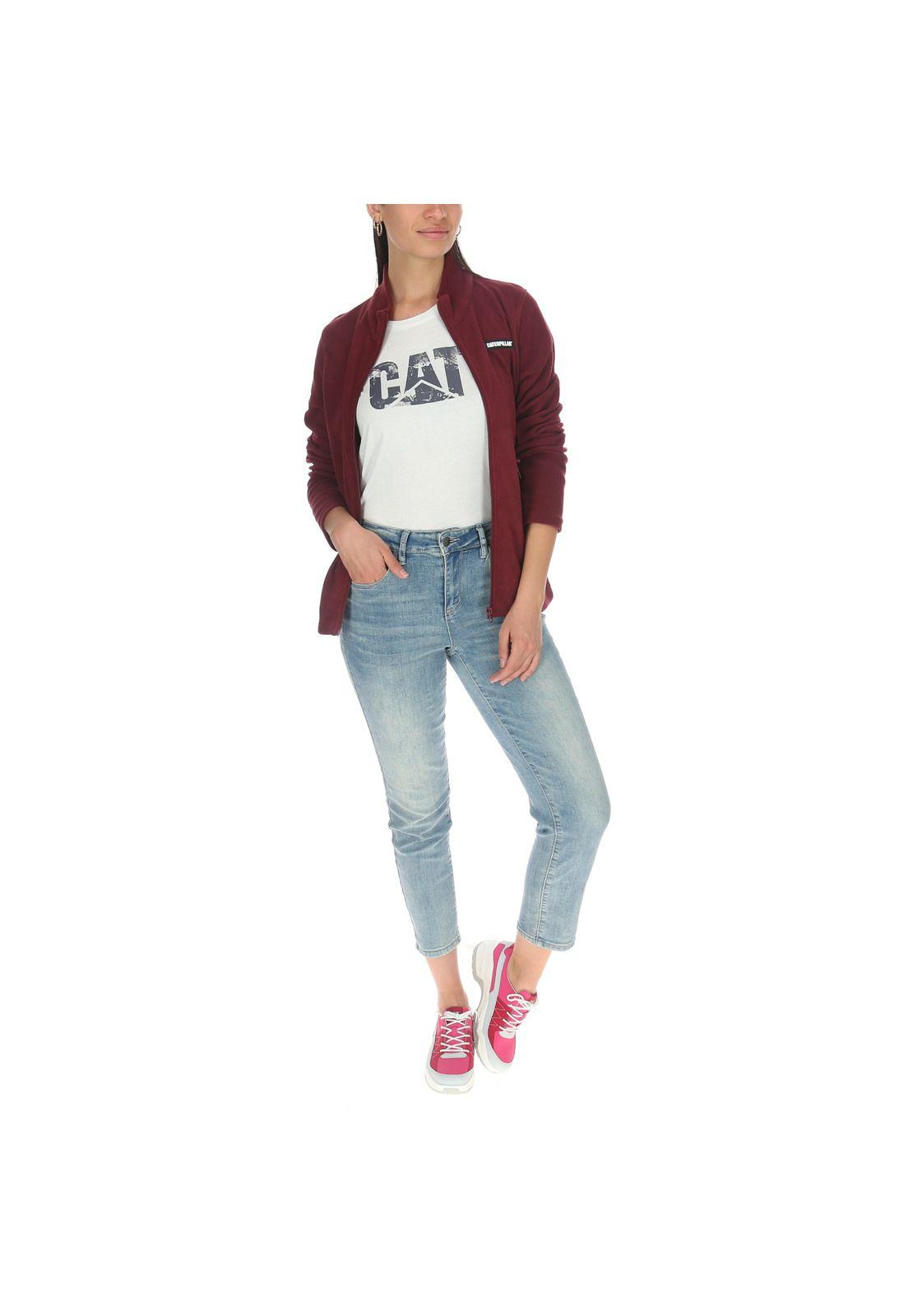 Polar Mujer Microfleece Jacket Burdeo-5