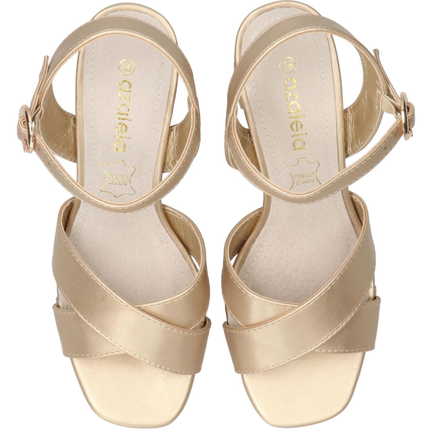 Sandalia Modesty Dorado Mujer-7