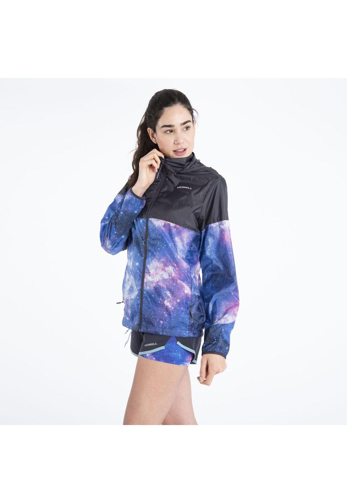 Cortaviento Mujer Night Sky Reflective Gris-0