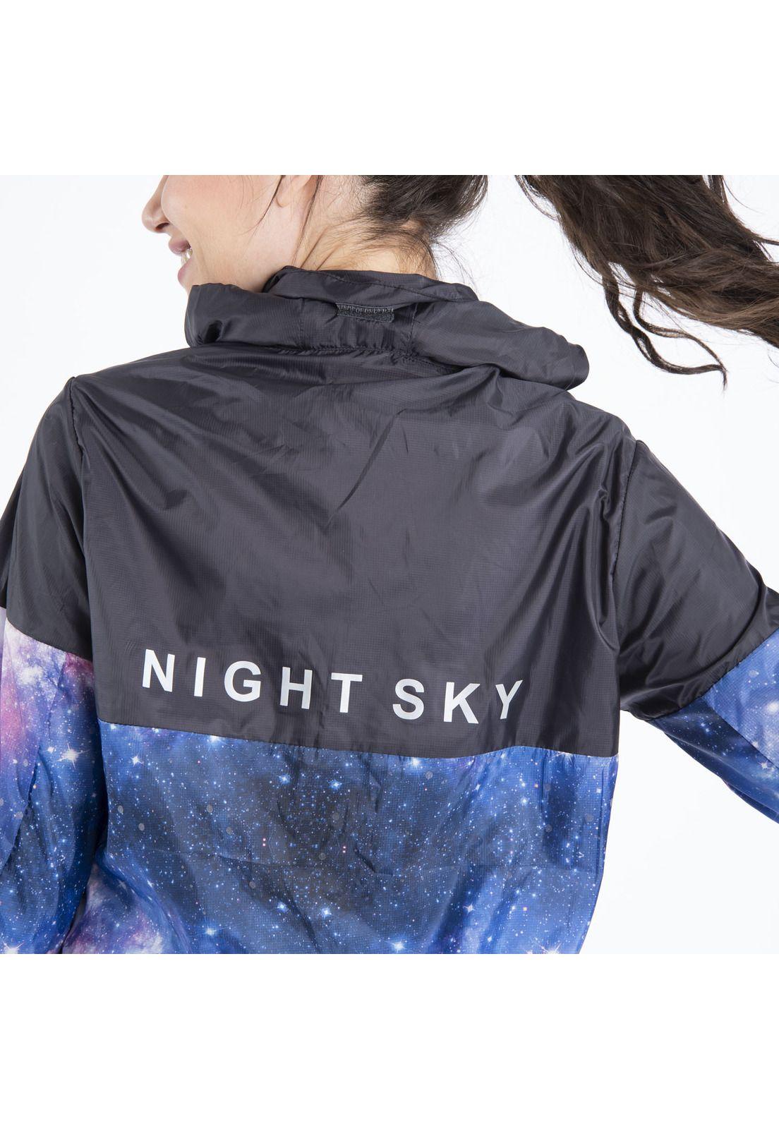 Cortaviento Mujer Night Sky Reflective Gris-4