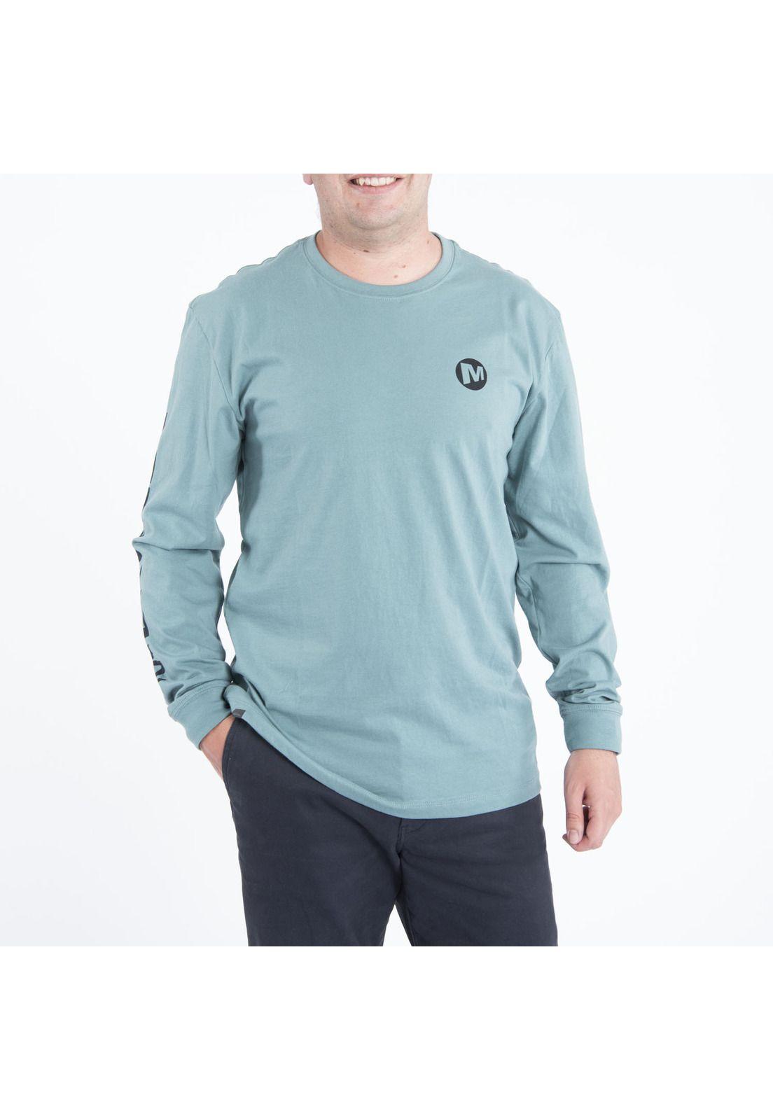 Polera Hombre Line Long Sleeve Verde-0