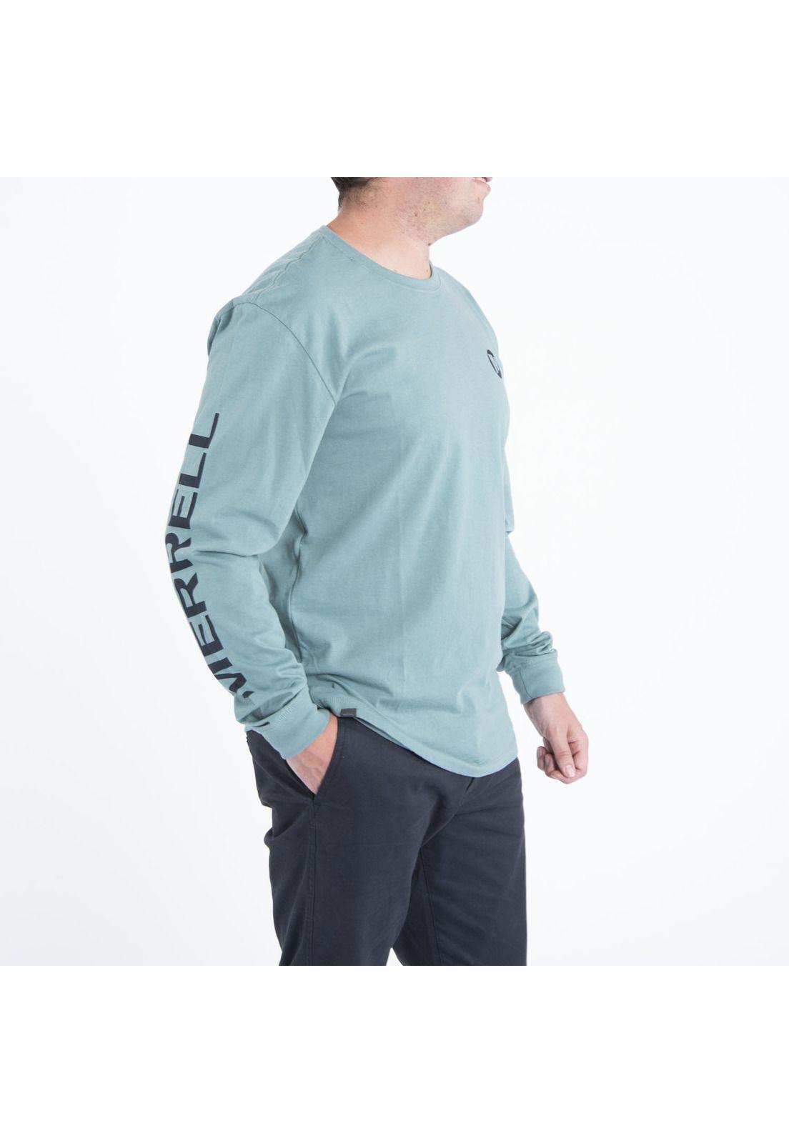 Polera Hombre Line Long Sleeve Verde-1