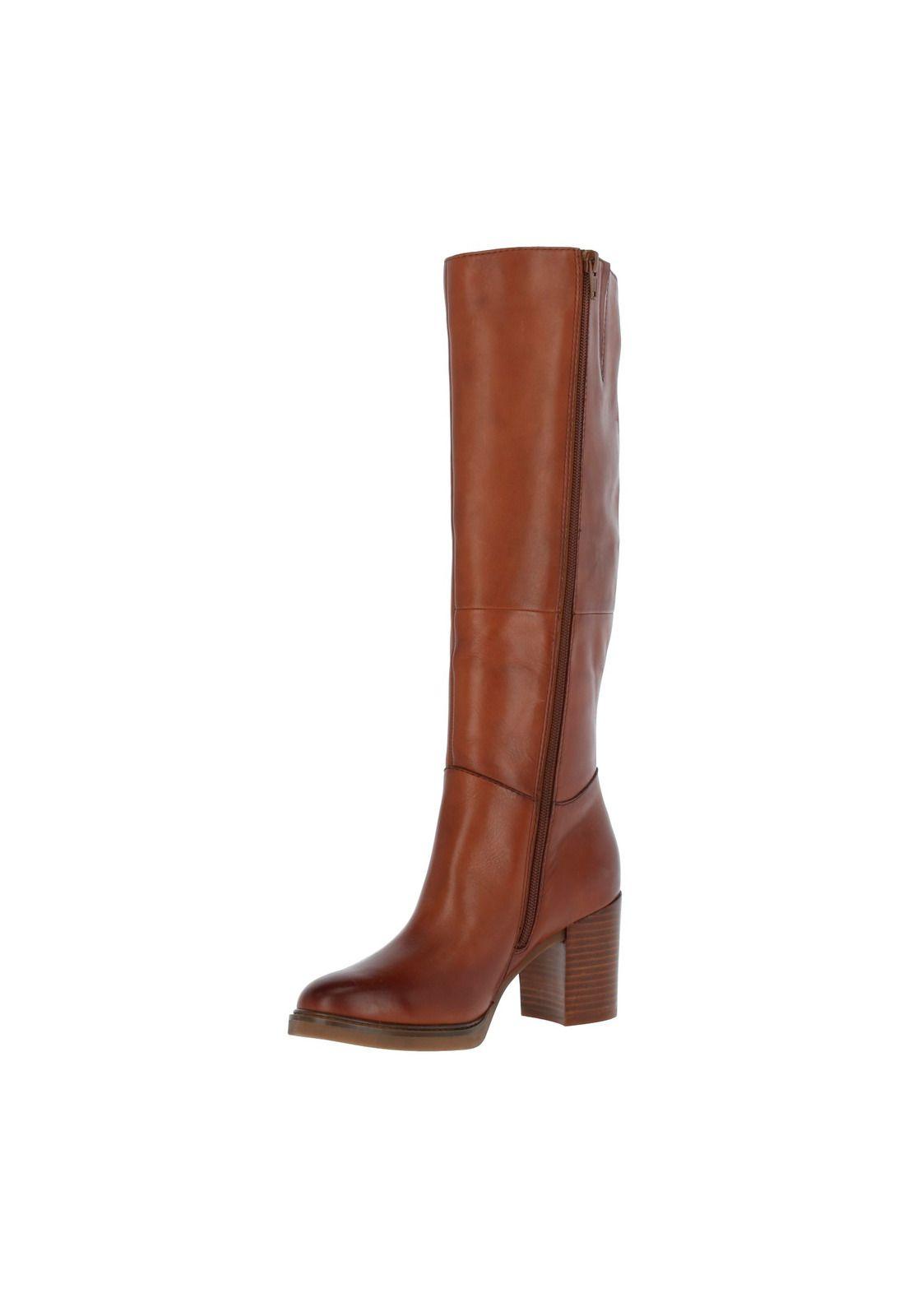 Bota Cuero Amaranta Chocolate Mujer-1