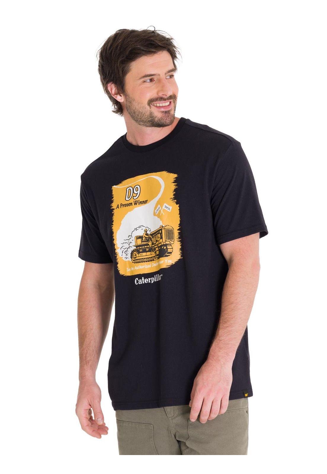 Polera Casual D Series Graphic 4 Hombre Negra-0