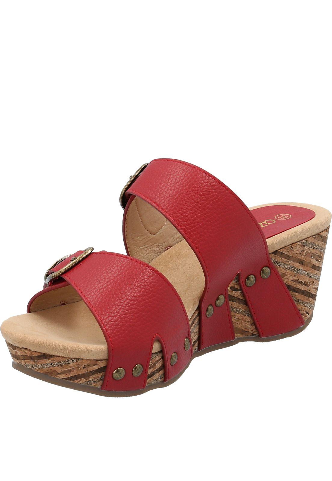 Sandalia Mujer Lessing Rojo-3