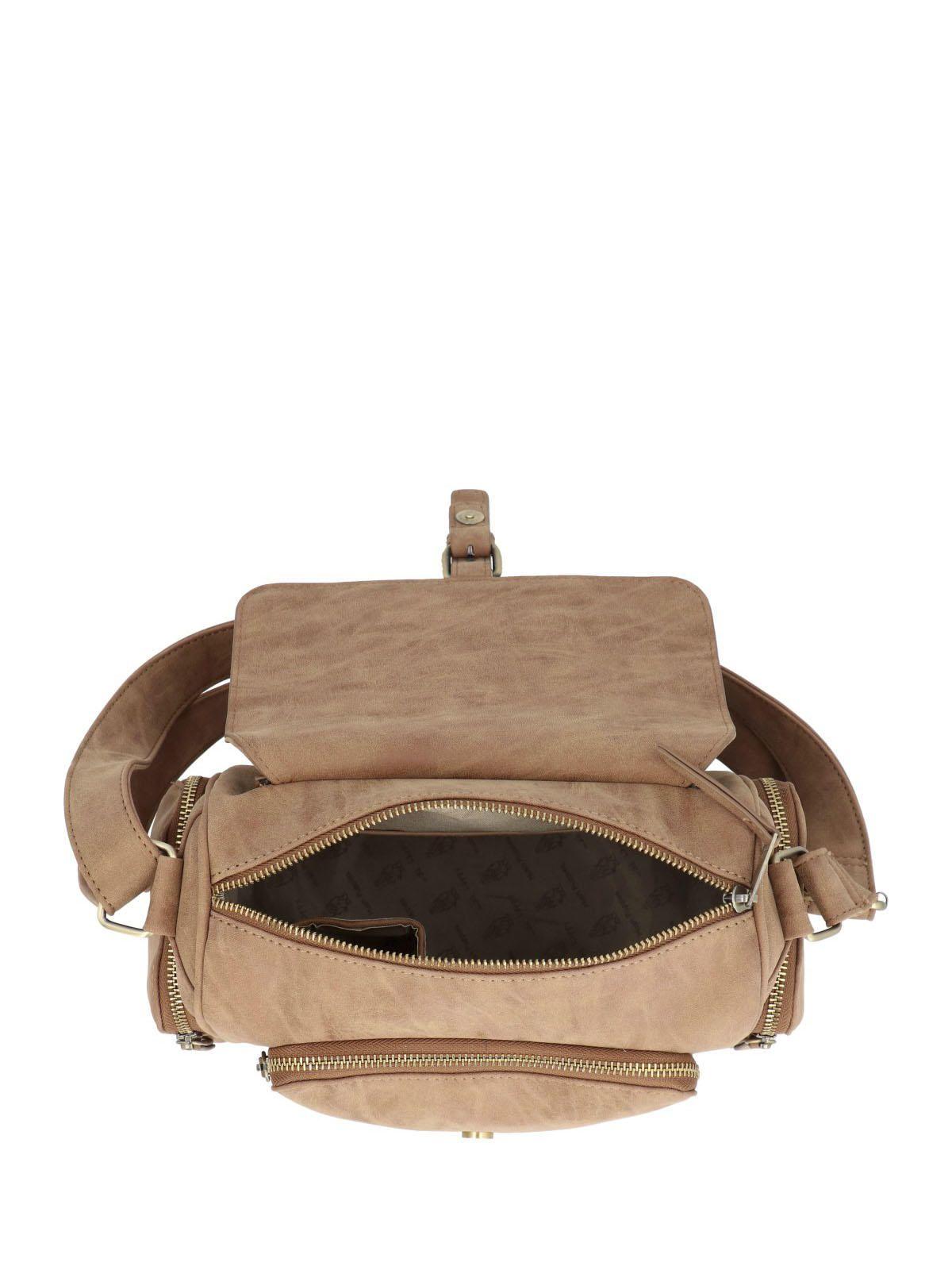 Cartera Mujer Darla Cross Caramelo-4