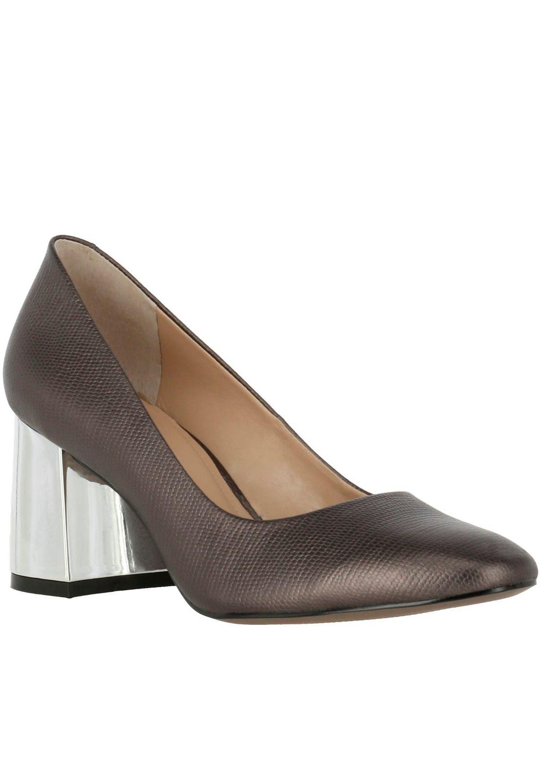 Zapato Cuero Mujer Sara Plateado-0