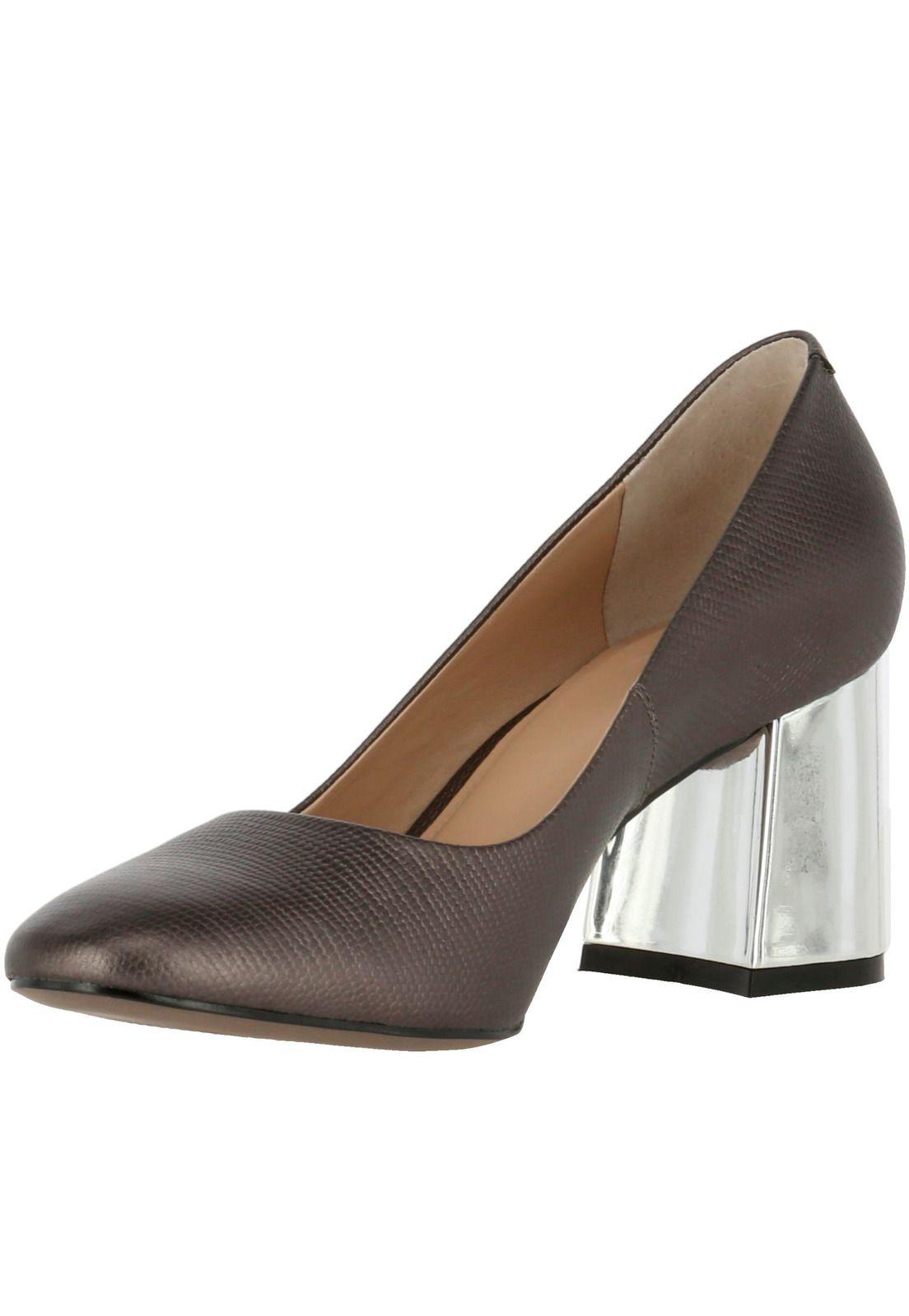 Zapato Cuero Mujer Sara Plateado-1