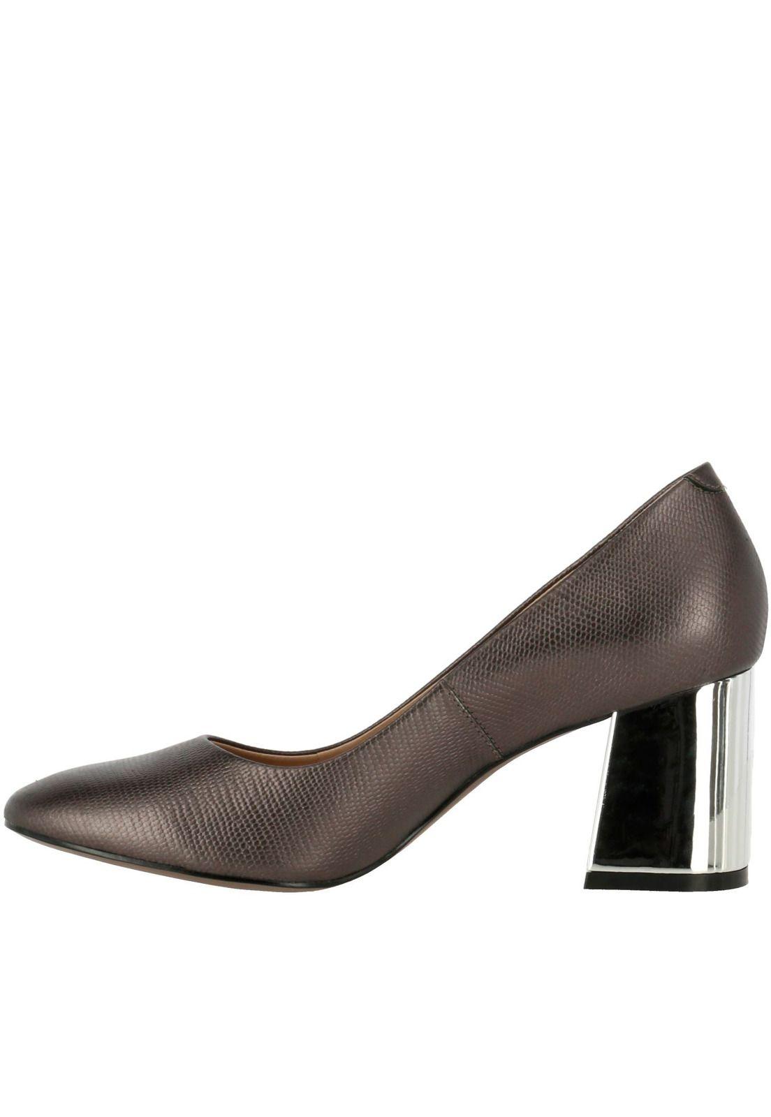 Zapato Cuero Mujer Sara Plateado-2