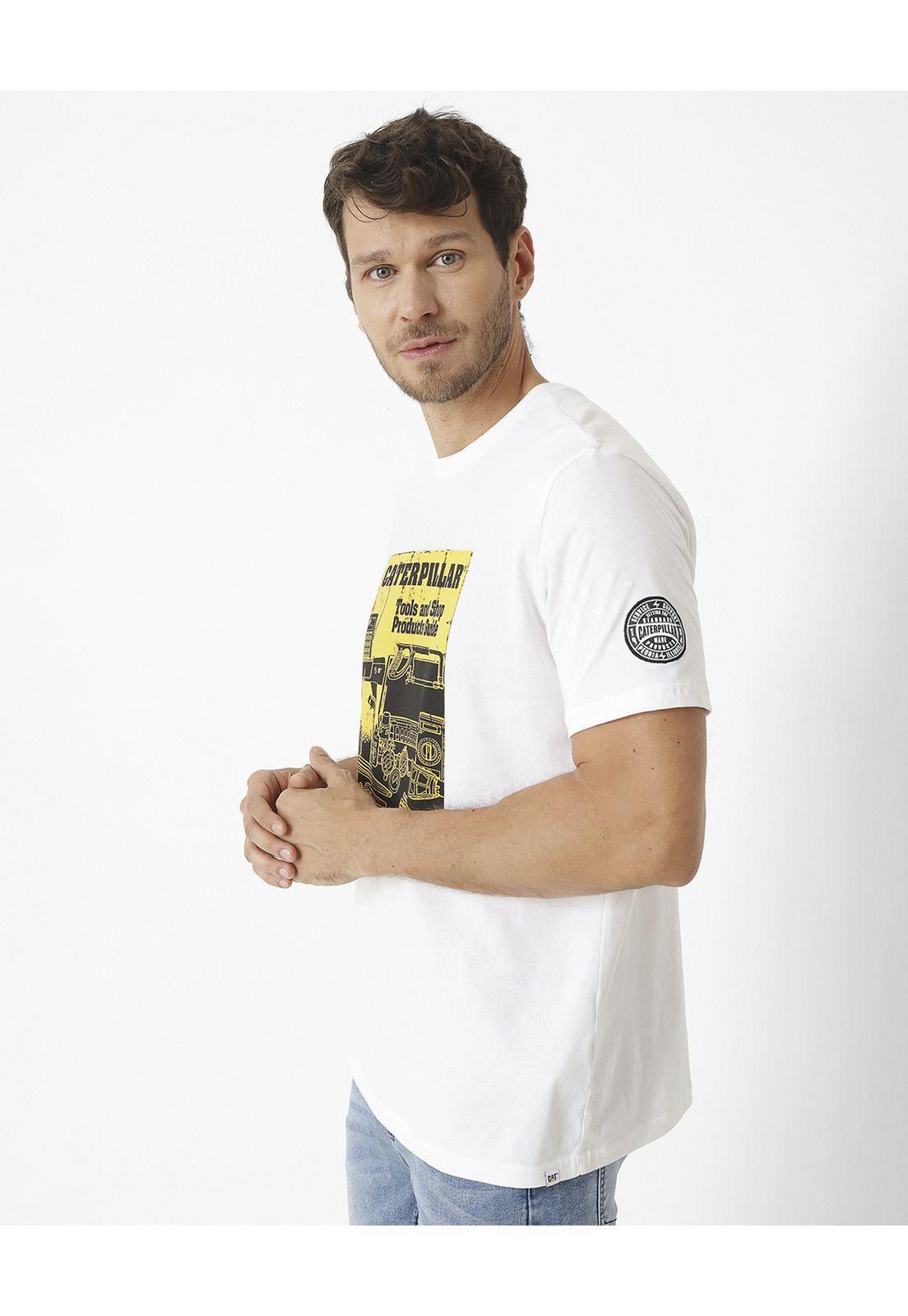 Polera M/C Retro Sport Graphic Blanco Hombre-3