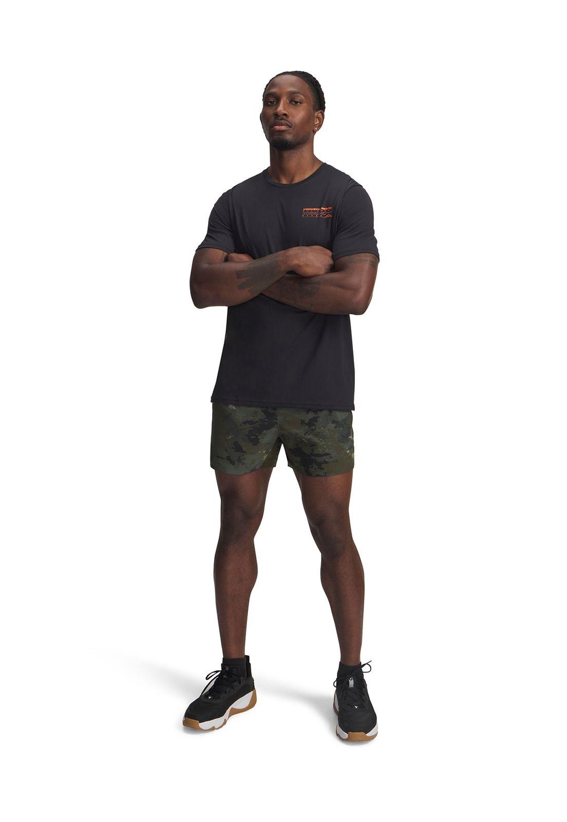 Polera Manga Corta Training para hombre Project Rock negra -3