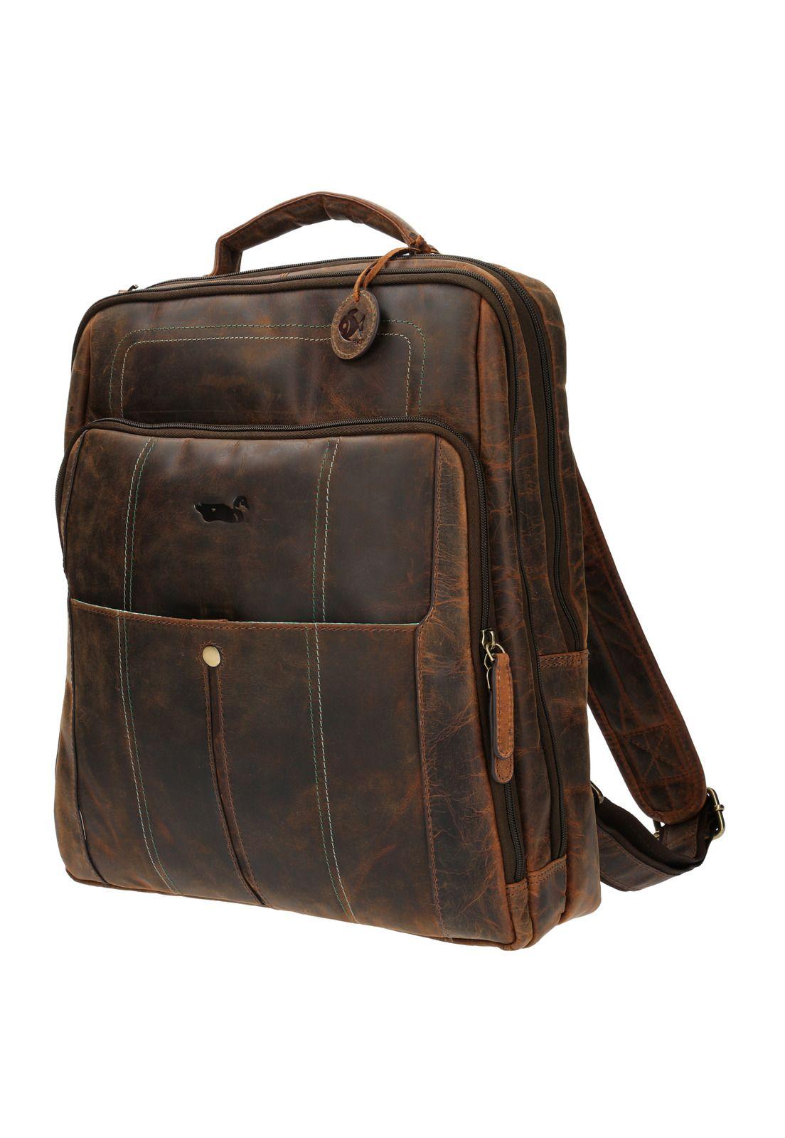 Mochila Cuero Unisex Ocean Back Verde-1