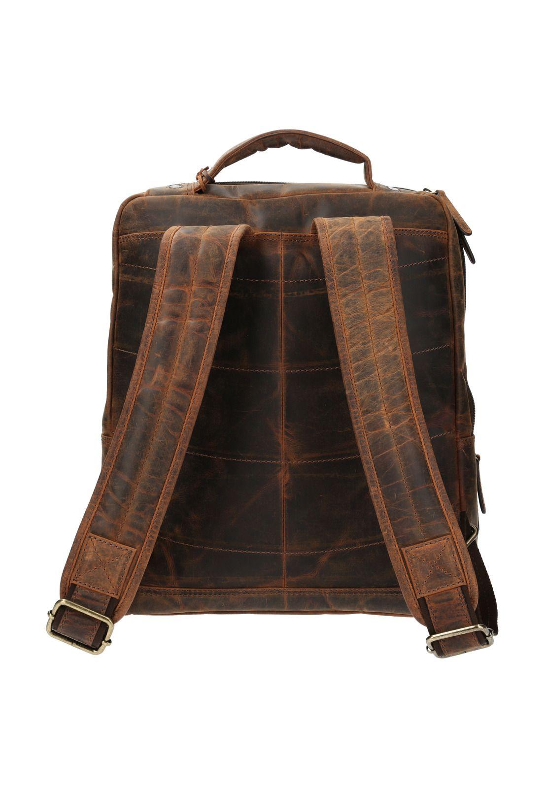 Mochila Cuero Unisex Ocean Back Verde-2