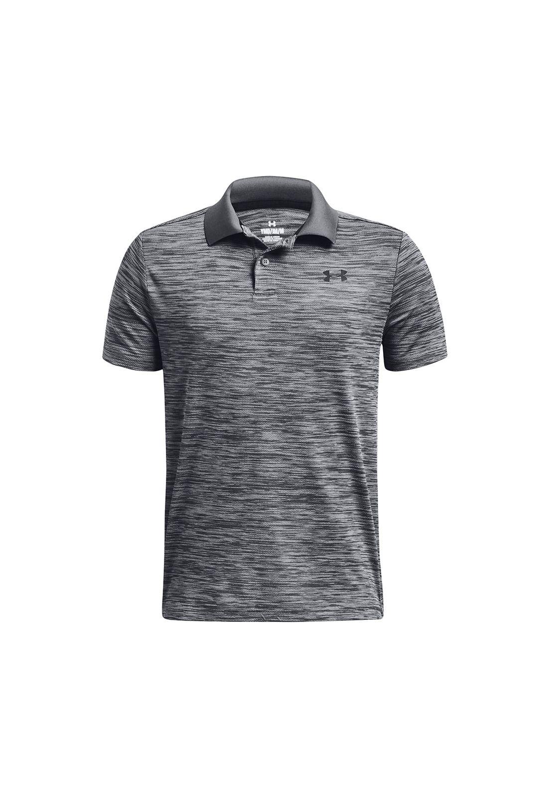 Polo de rendimiento UA para niño Gris-0