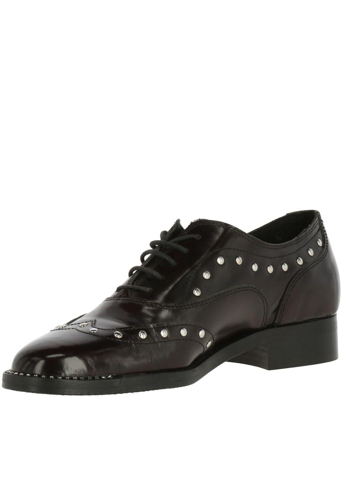 Zapato Mujer Cuero Carey Burdeo-1