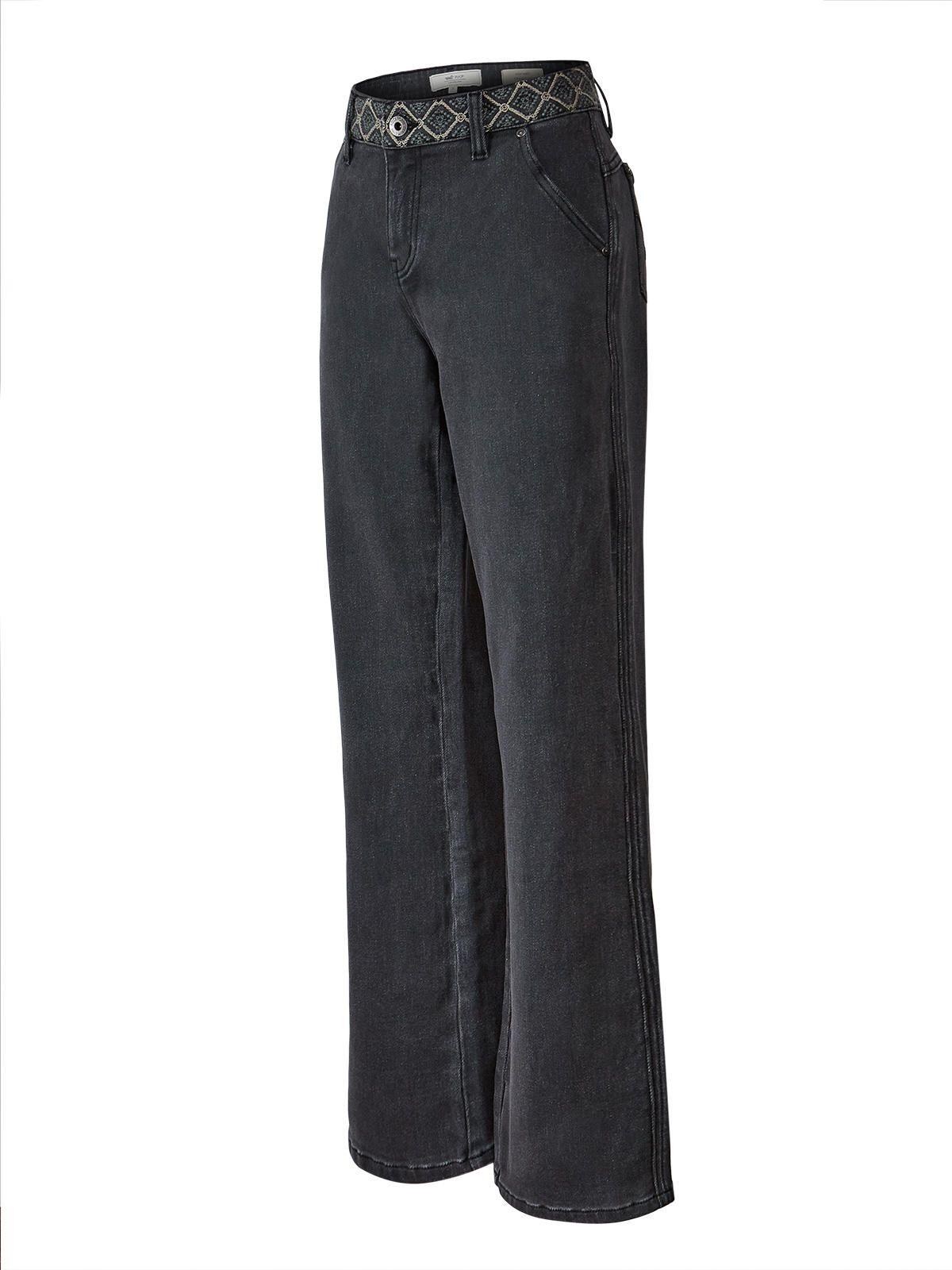 Jeans Algodón Mujer Eclipse Gris-0