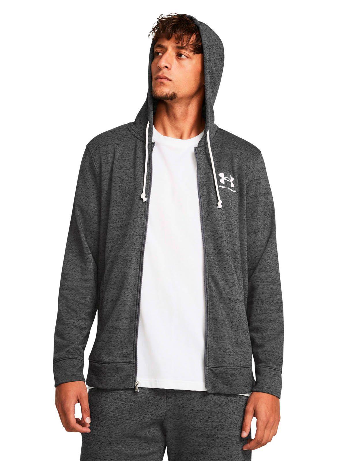 Poleron Lifestyle  hombre Rival Terry Full-Zip gris -3