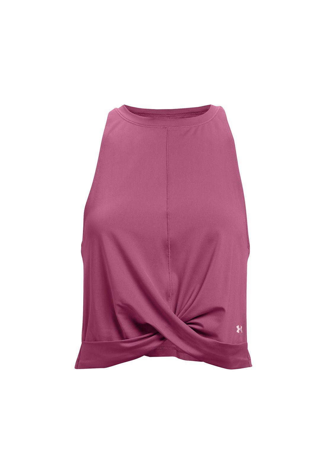 Polera S/M Mujer Armour Tank Twist Rosa-0
