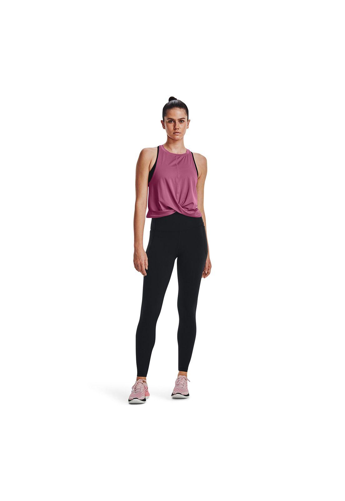 Polera S/M Mujer Armour Tank Twist Rosa-4