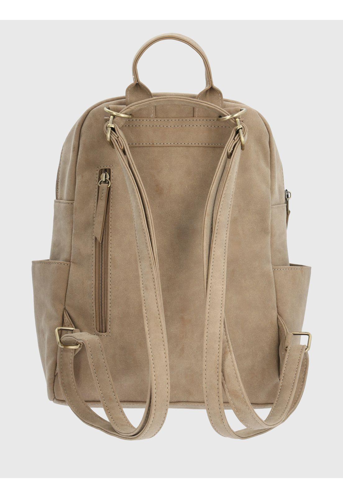 Cartera Ecocuero Beige Darby Back Mujer-2