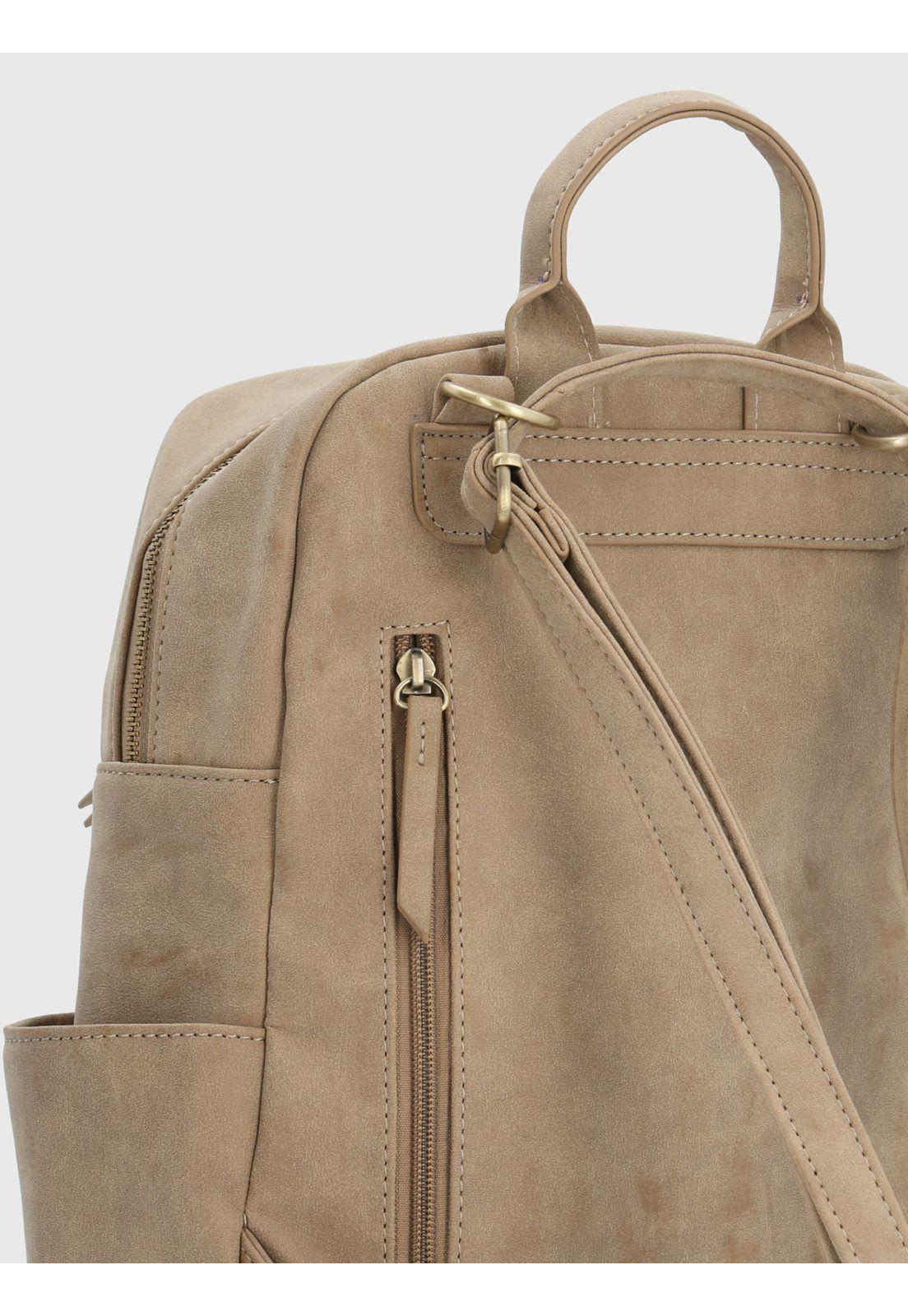 Cartera Ecocuero Beige Darby Back Mujer-3