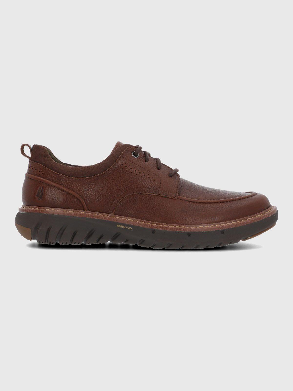 Zapato Cuero Hombre Smart Derby Café-1