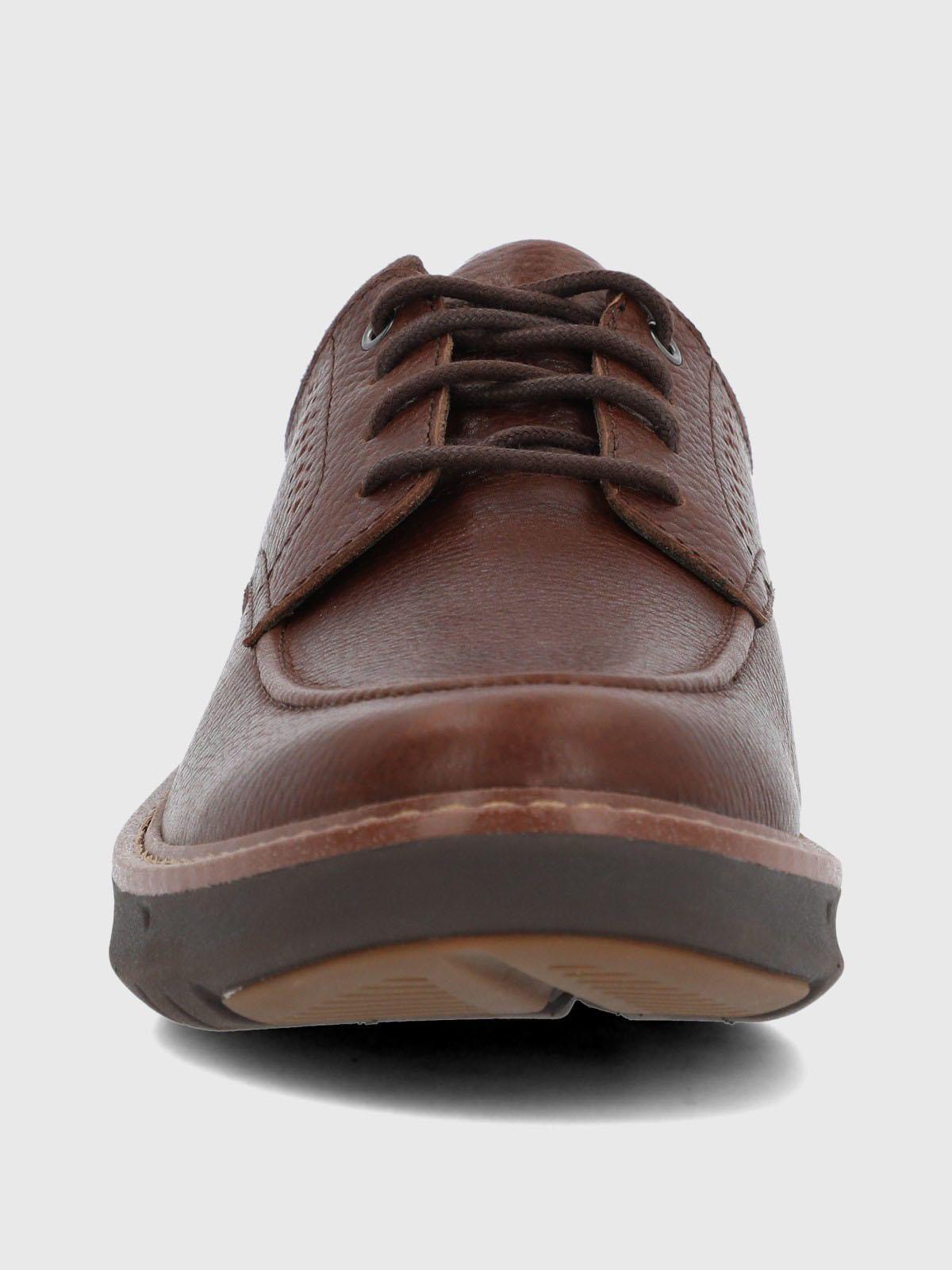Zapato Cuero Hombre Smart Derby Café-3
