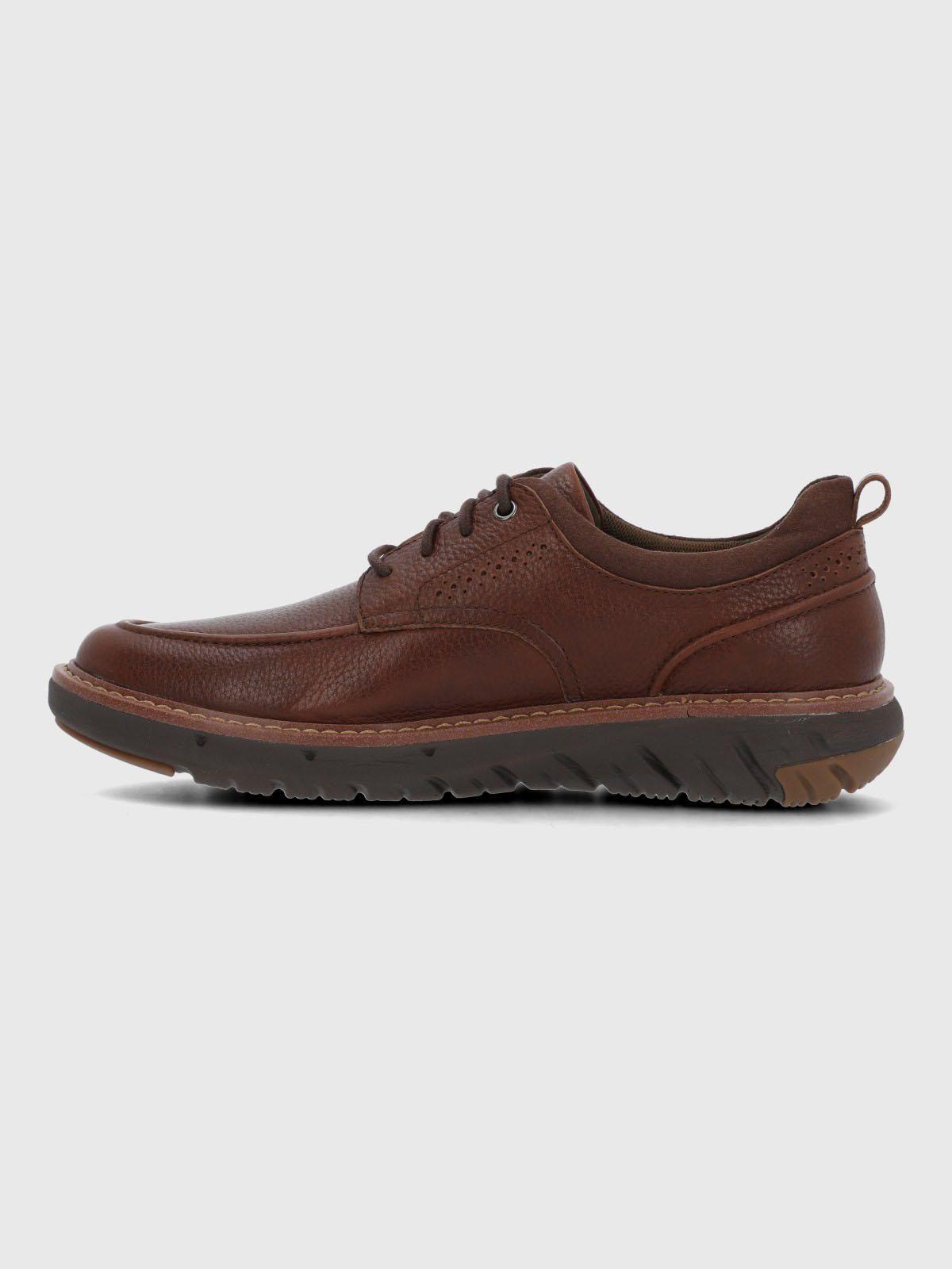 Zapato Cuero Hombre Smart Derby Café-4