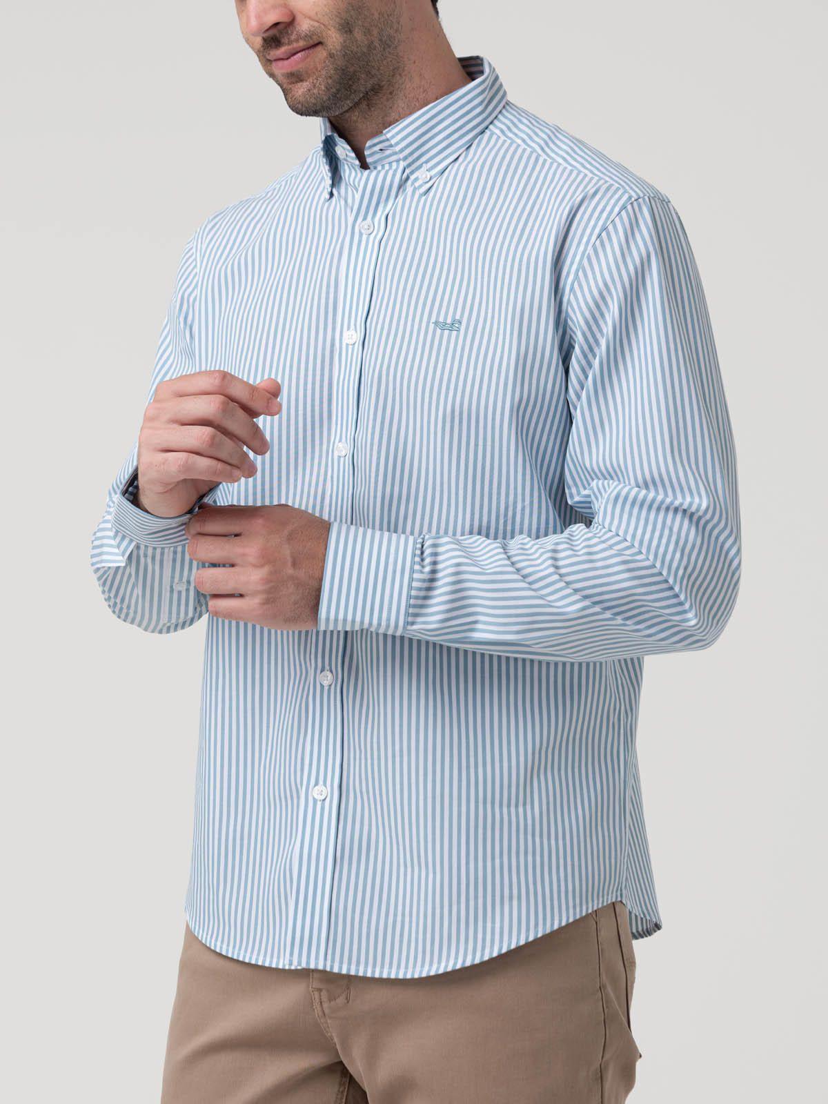 Camisa Algodón Hombre Windsor Azul-4