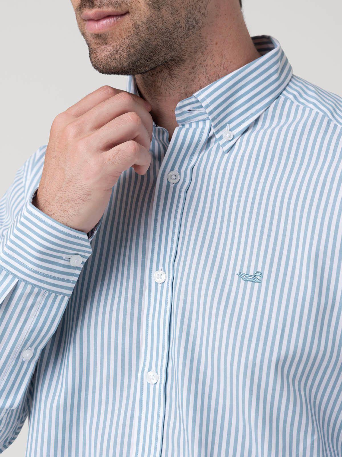 Camisa Algodón Hombre Windsor Azul-6
