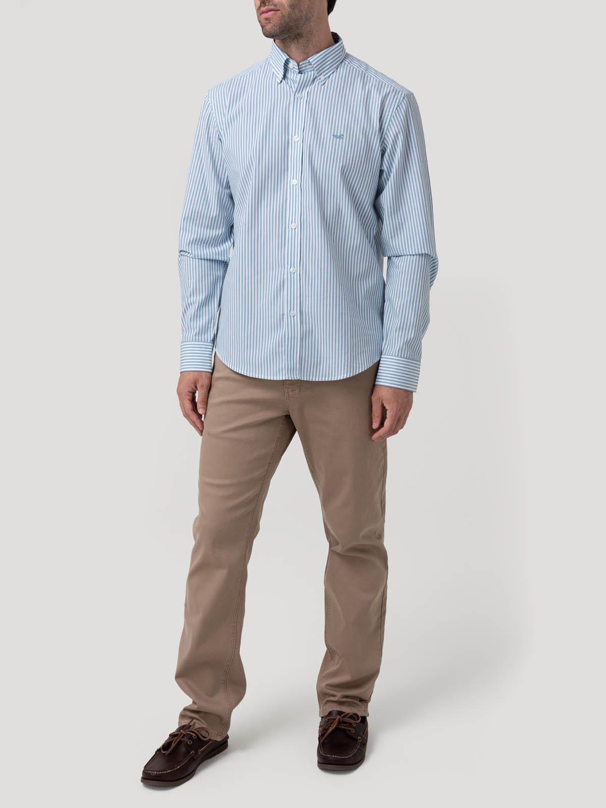 Camisa Algodón Hombre Windsor Azul-7