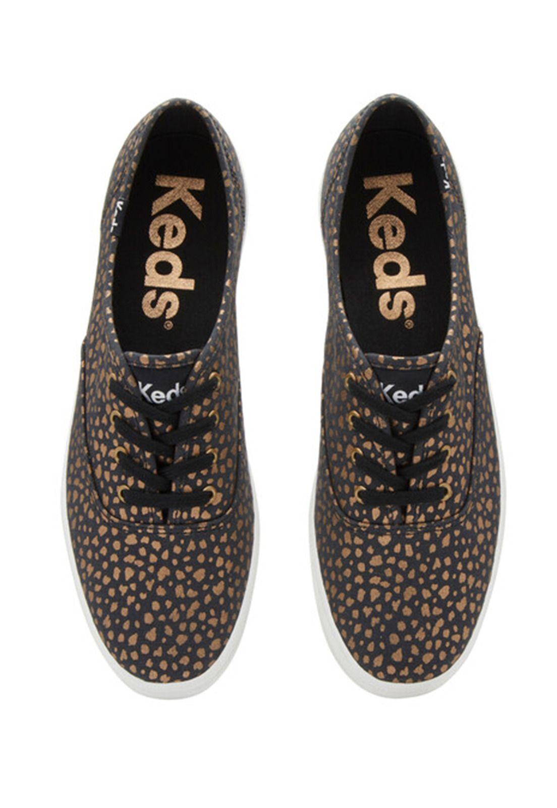 Zapatilla Negra Mujer Champion Canvas Dot -4