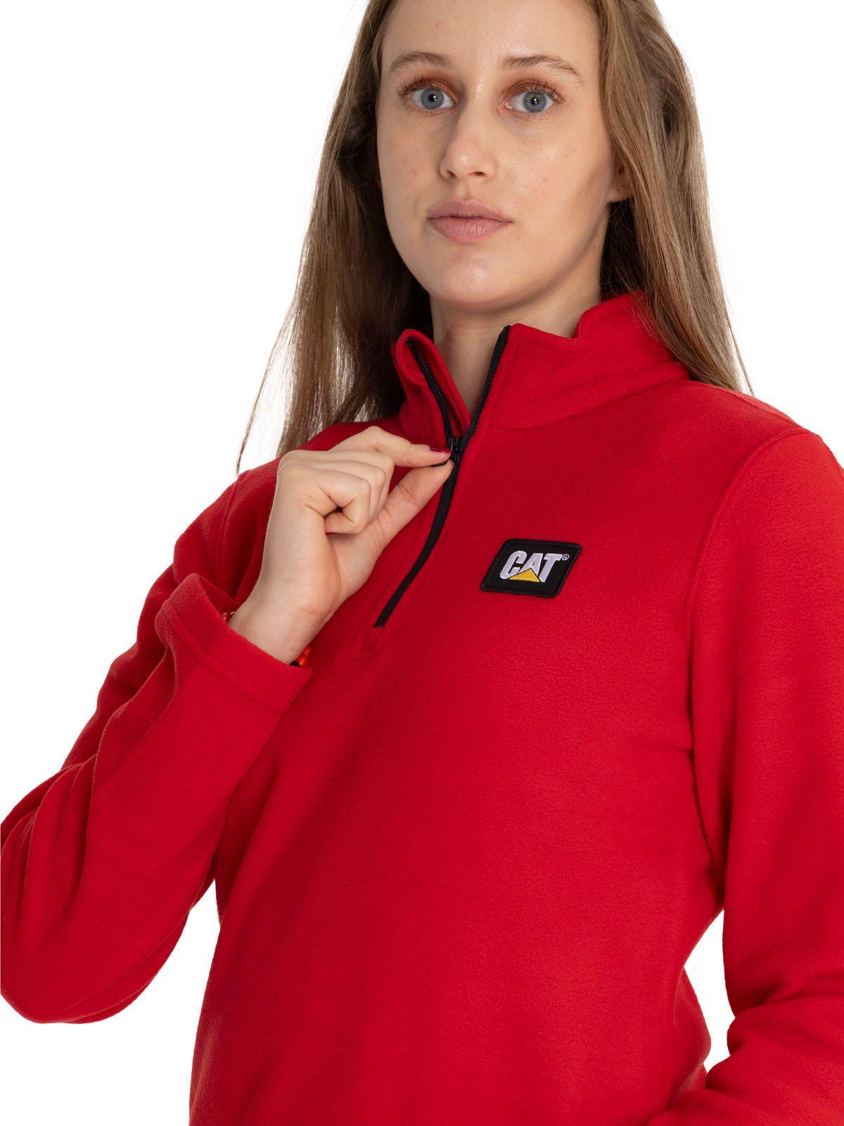 Polar Mujer Microfleece Quarter Zip Rojo-3