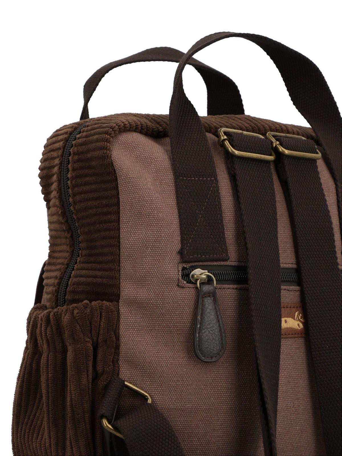 Mochila Textil Mujer Kawes Back Café-3