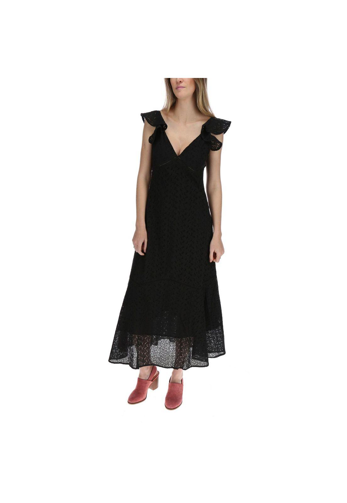 Vestido Largo Mujer Minka Negro-0