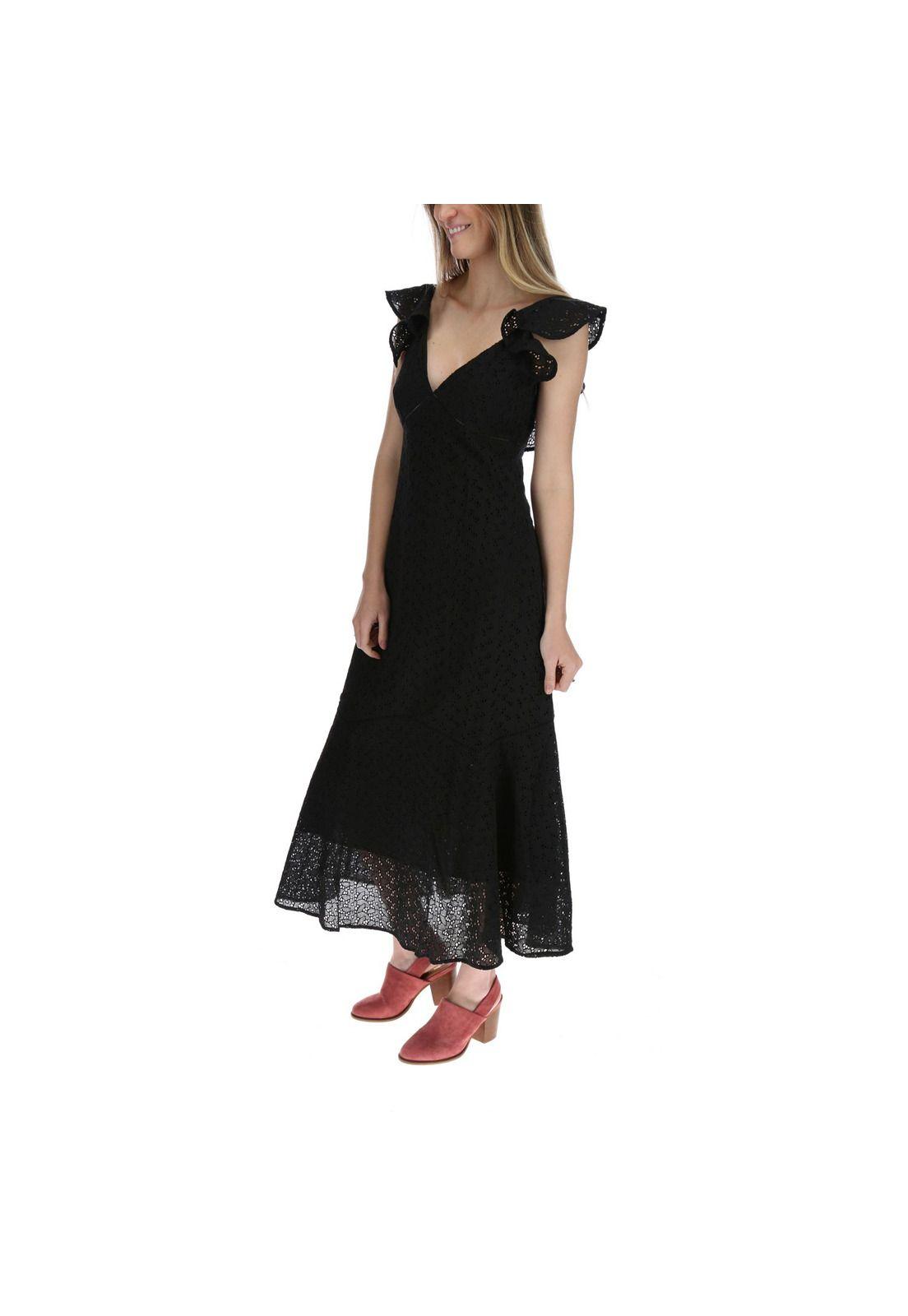 Vestido Largo Mujer Minka Negro-1