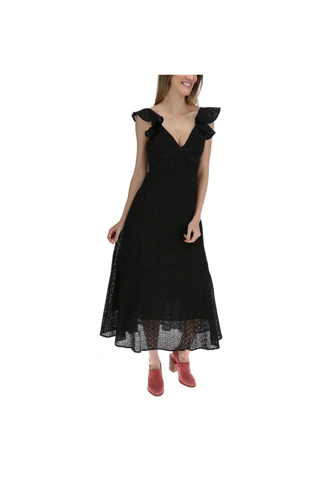 Vestido Largo Mujer Minka Negro-3