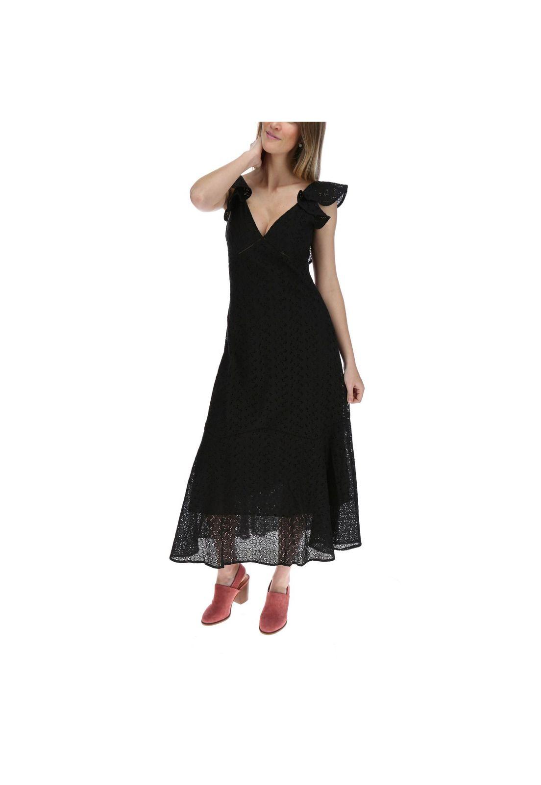 Vestido Largo Mujer Minka Negro-4