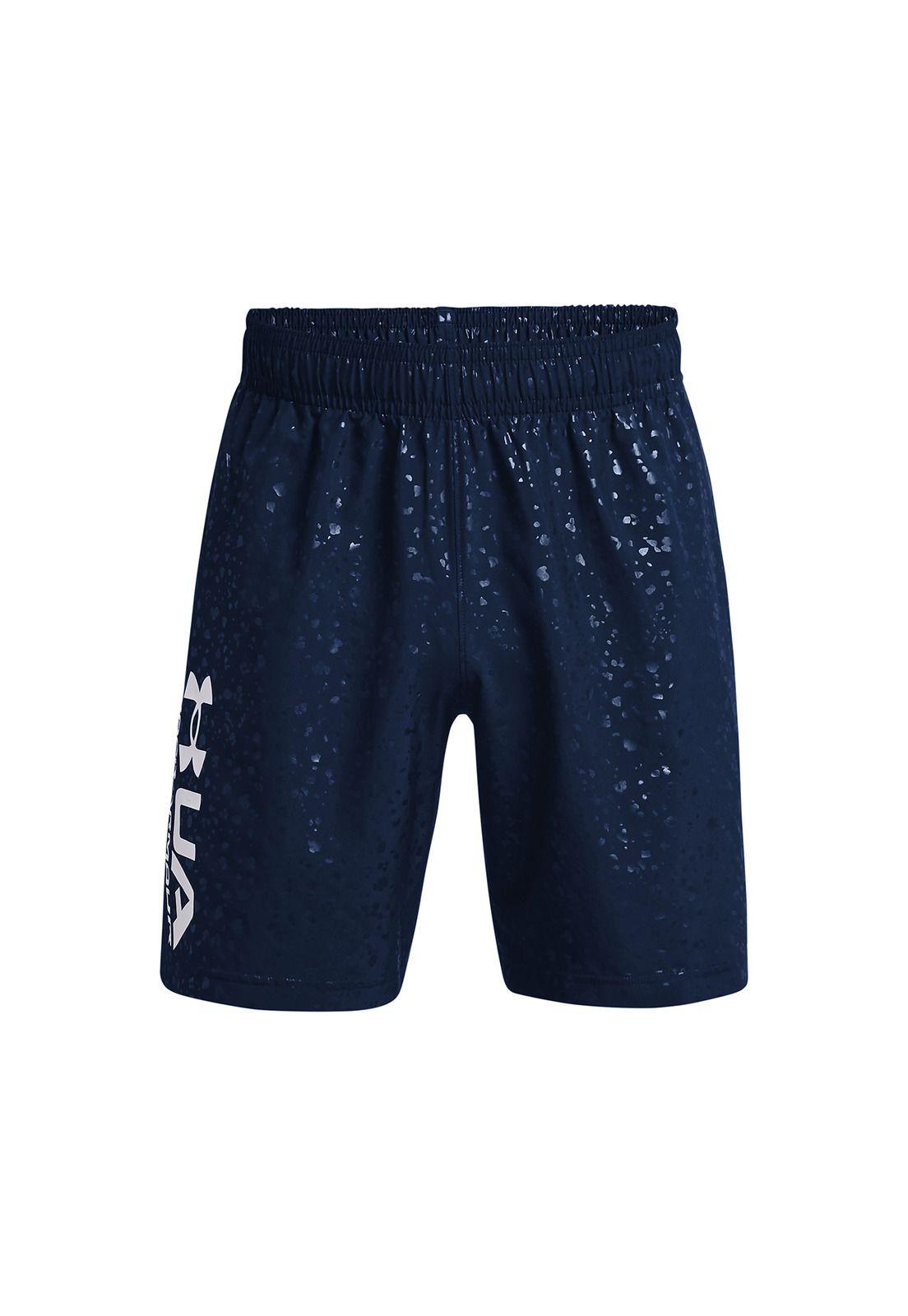 Short Hombre Woven Emboss Azul-0