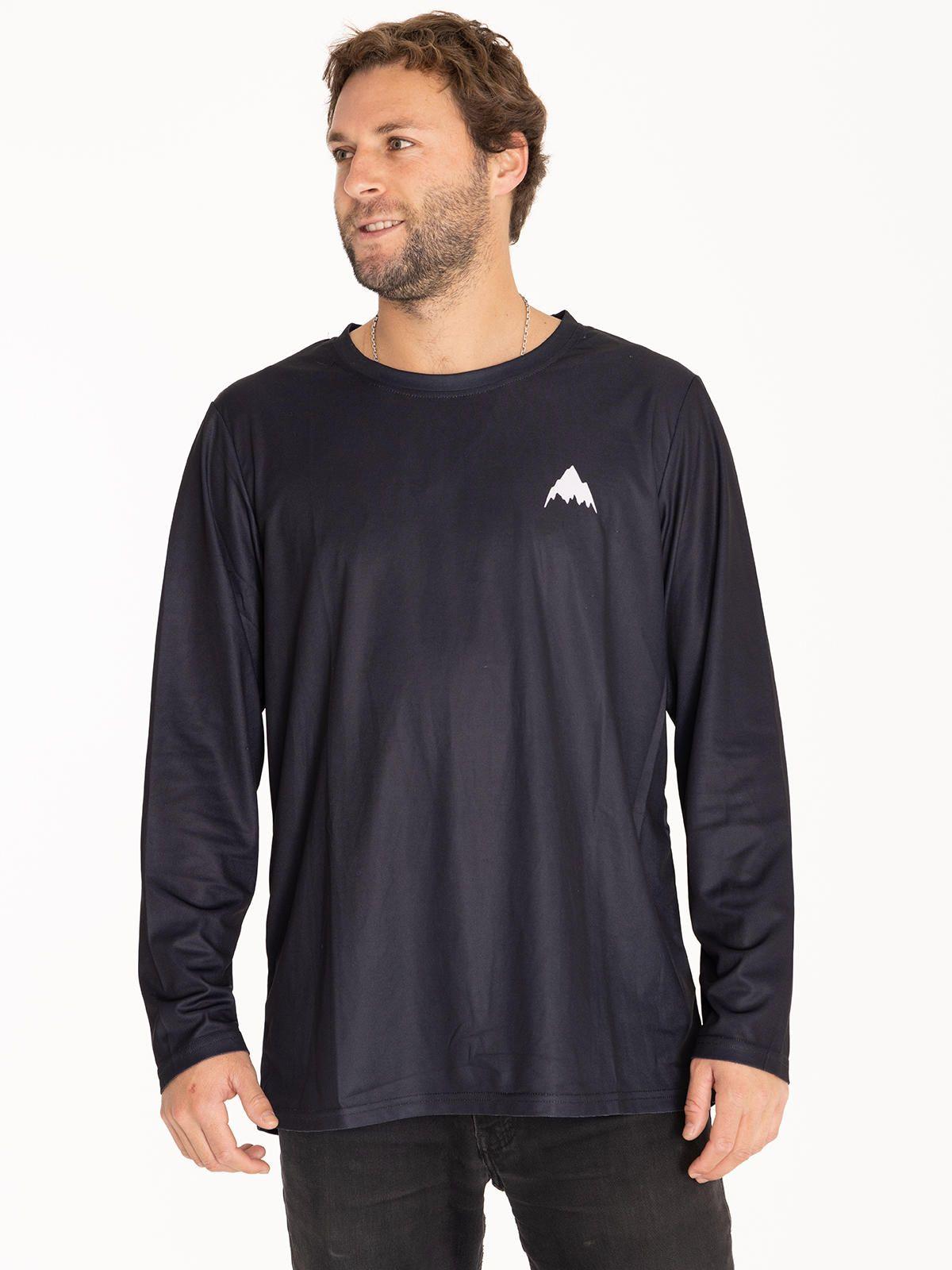 Polera Manga Larga Mtb Black Ls M Negro Hombre-0