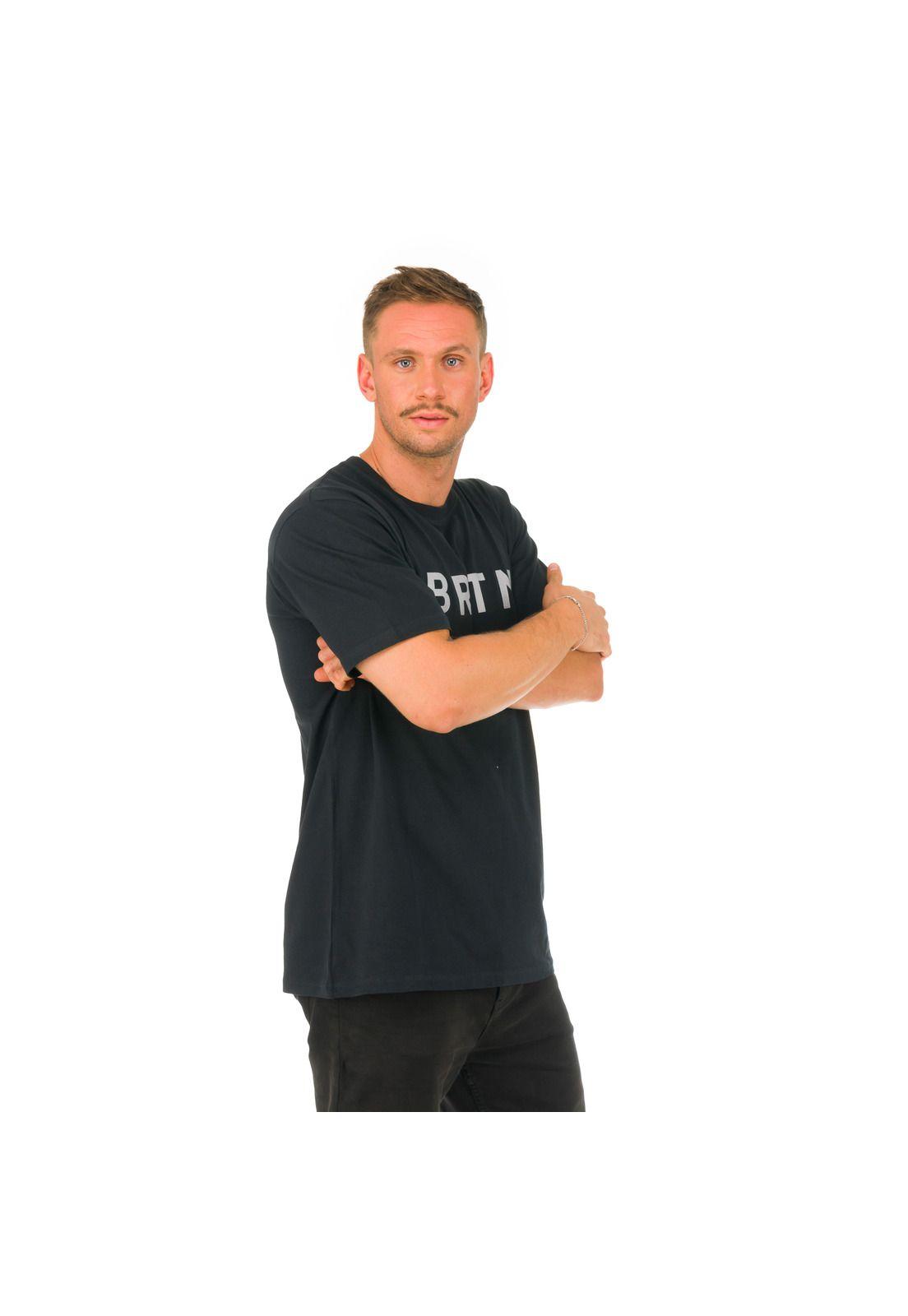 Polera M/C Hombre Space Logo Negro -3