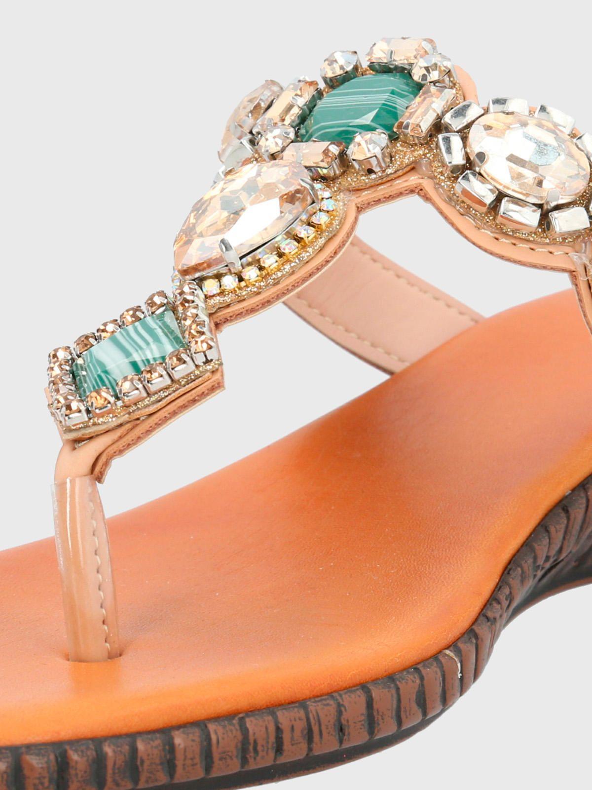 Sandalia Beige Mujer Rosetta -6