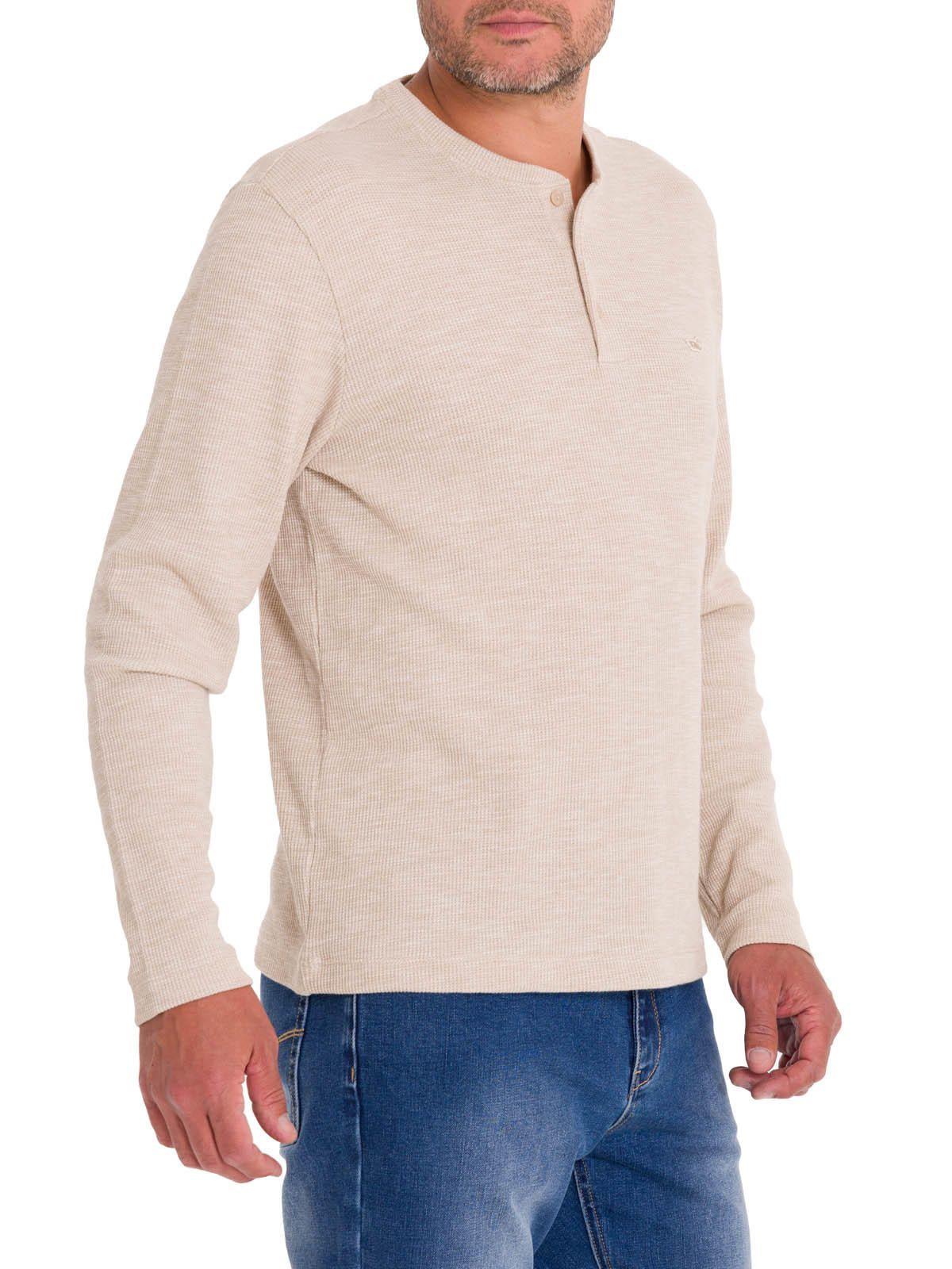 Polera Algodón Orgánico Hombre Wafle Beige-1