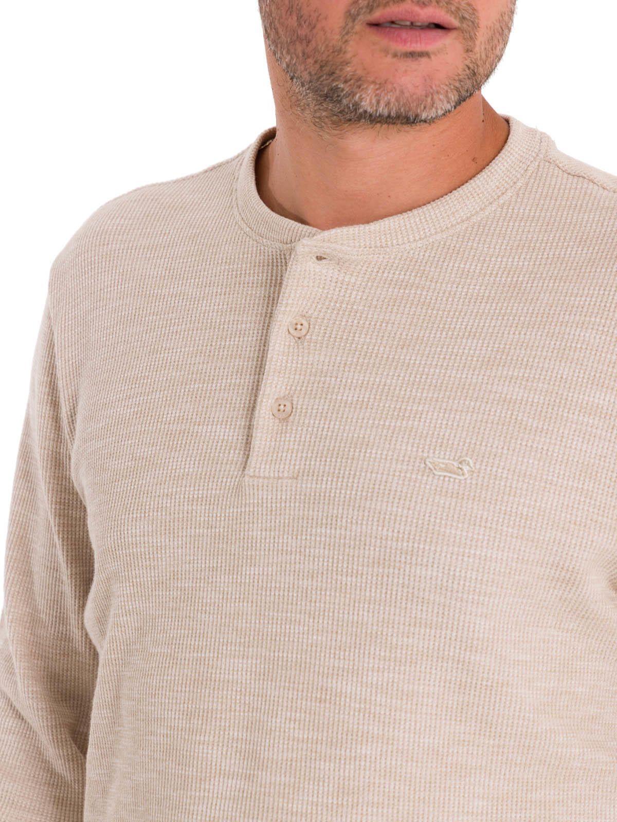 Polera Algodón Orgánico Hombre Wafle Beige-4